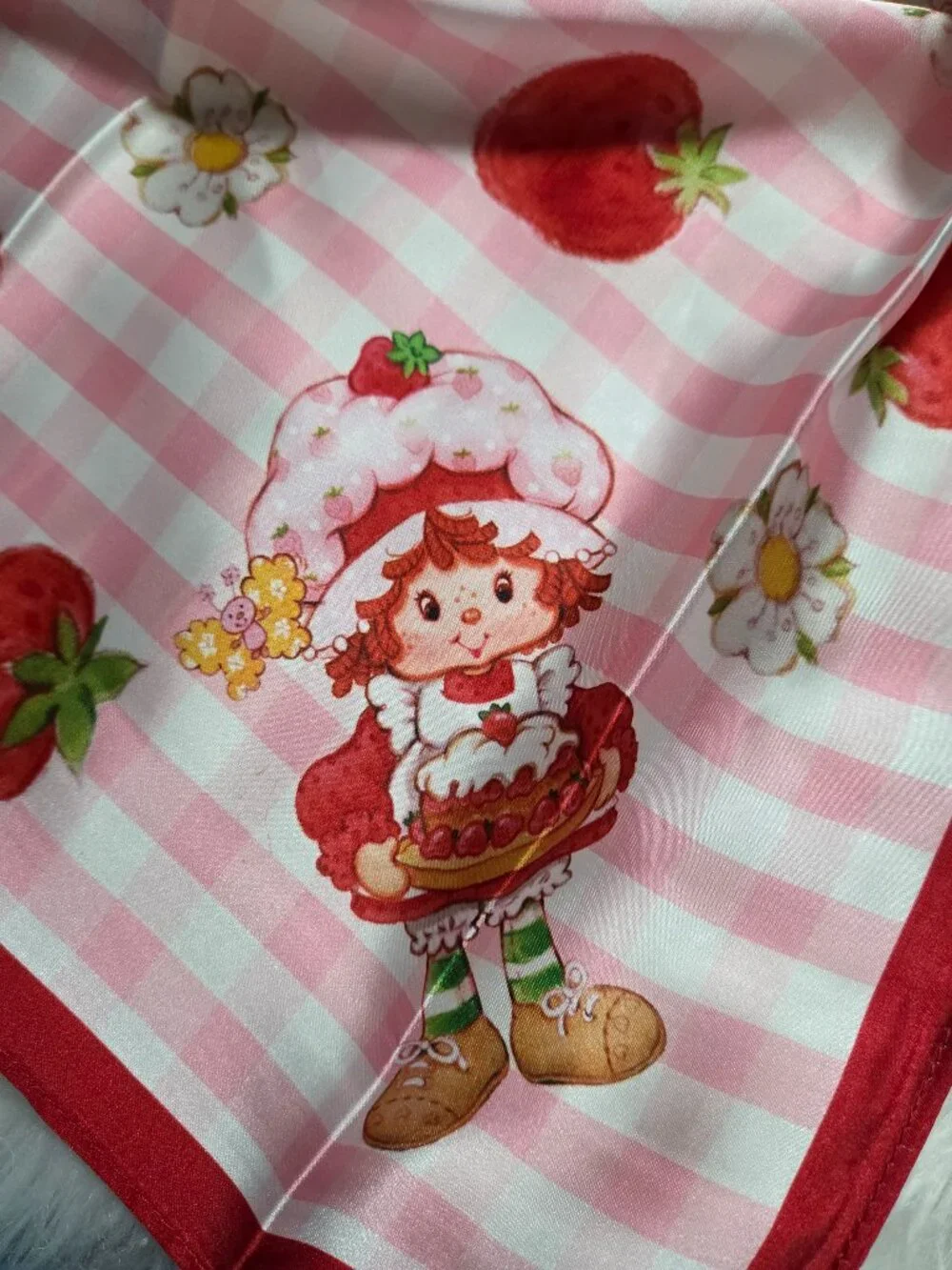 Strawberry Shortcake Silky Feel Square Scarf
